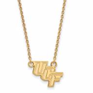 Central Florida Knights Sterling Silver Gold Plated Small Pendant Necklace