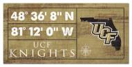 Central Florida Knights Horizontal Coordinate 6" x 12" Sign