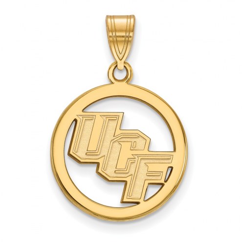 Central Florida Knights Sterling Silver Gold Plated Medium Pendant