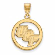 Central Florida Knights Sterling Silver Gold Plated Medium Pendant