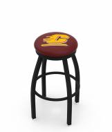 Central Michigan Chippewas Black Swivel Bar Stool with Accent Ring
