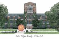 Central Michigan Chippewas Campus Images Lithograph