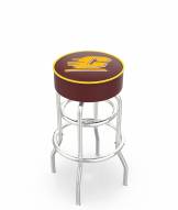 Central Michigan Chippewas Double-Ring Chrome Base Swivel Bar Stool
