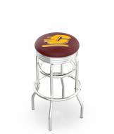 Central Michigan Chippewas Double Ring Swivel Barstool with Ribbed Accent Ring