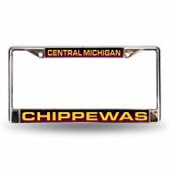 Central Michigan Chippewas Laser Chrome License Plate Frame
