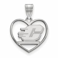 Central Michigan Chippewas Sterling Silver Heart Pendant