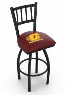 Central Michigan Chippewas Swivel Bar Stool with Jailhouse Style Back