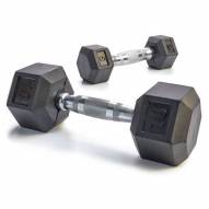 Champion Barbell Rubber Encased Solid Hex Dumbbell
