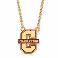 Charleston Cougars Sterling Silver Gold Plated Large Pendant Necklace