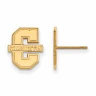 Charleston Cougars NCAA Sterling Silver Gold Plated Small Post Earrings
