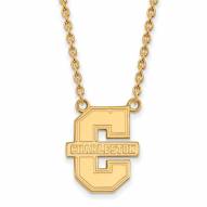 Charleston Cougars Sterling Silver Gold Plated Large Pendant Necklace