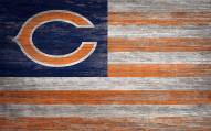 Chicago Bears 11" x 19" Distressed Flag Sign
