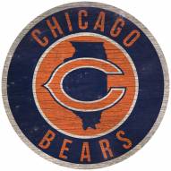 Chicago Bears 12" Circle with State Sign
