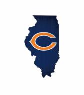 Chicago Bears 12" Team Color Logo State Sign