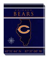 Chicago Bears 16" x 20" Coordinates Canvas Print