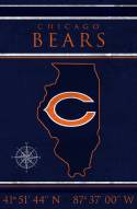 Chicago Bears 17" x 26" Coordinates Sign