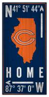 Chicago Bears 6" x 12" Coordinates Sign