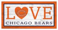 Chicago Bears 6" x 12" Love Sign