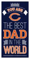Chicago Bears Best Dad in the World 6" x 12" Sign