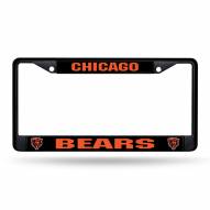 Chicago Bears Black Metal License Plate Frame