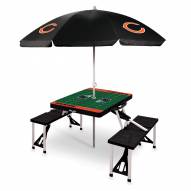 Chicago Bears Black Picnic Table w/Umbrella