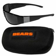 Chicago Bears Chrome Wrap Sunglasses and Zippered Carrying Case