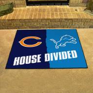 Chicago Bears/Detroit Lions House Divided Mat