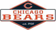 Chicago Bears Diamond Panel Metal Sign