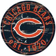 Chicago Bears Distressed Round Sign
