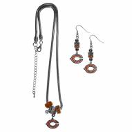 Chicago Bears Euro Bead Earrings & Necklace Set