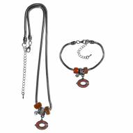 Chicago Bears Euro Bead Necklace & Bracelet Set