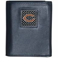 Chicago Bears Gridiron Leather Tri-fold Wallet Packaged in Gift Box