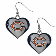 Chicago Bears Heart Dangle Earrings