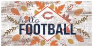 Chicago Bears Hello Football 6" x 12" Wall Art
