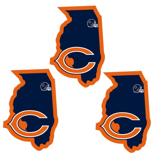 Chicago Bears Home State Decal - 3 Pack