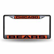 Chicago Bears Laser Black License Plate Frame