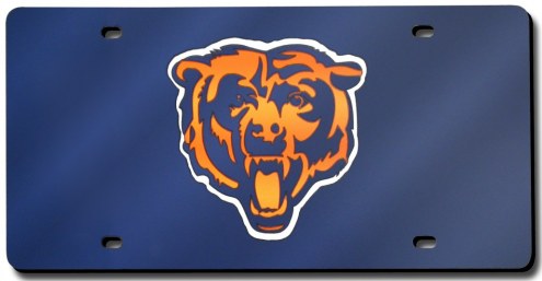 Chicago Bears Laser Cut Navy License Plate