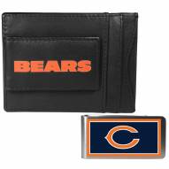 Chicago Bears Leather Cash & Cardholder & Color Money Clip
