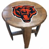 Chicago Bears Oak Barrel Table