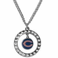 Chicago Bears Rhinestone Hoop Necklace