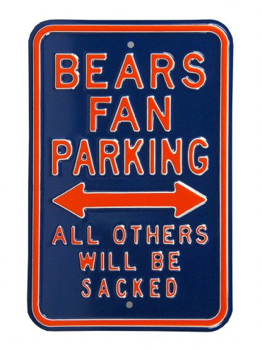 Chicago Bears Sacked Parking Sign
