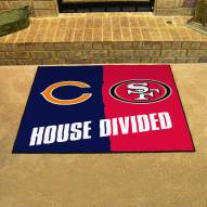 Chicago Bears/San Francisco 49ers House Divided Mat