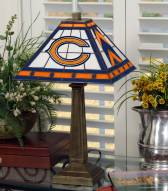 Chicago Bears Stained Glass Mission Table Lamp