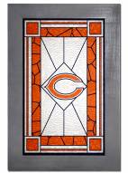 Chicago Bears Stained Glass with Frame