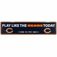 Chicago Bears Street Sign Wall Plaque