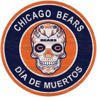 Chicago Bears Sugar Skull 12" Circle Sign