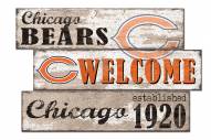Chicago Bears Welcome 3 Plank Sign