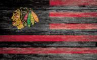 Chicago Blackhawks 11" x 19" Distressed Flag Sign