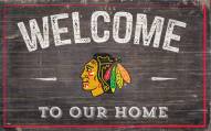Chicago Blackhawks 11" x 19" Welcome to Our Home Sign