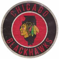 Chicago Blackhawks 12" Circle with State Sign